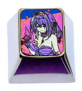 Honkai：Star Rail， Two 1U titanium alloy personalized keycaps, metal creative carved keycaps for anime and gaming peripherals