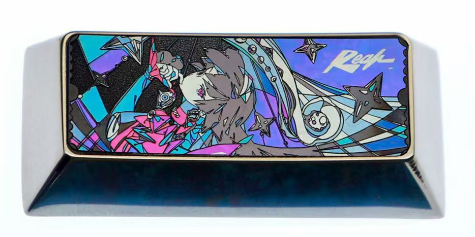 Zenless Zone Zero, Astra Yao two 2.25U titanium alloy return key personalized keycaps, anime and game character metal carving creative keycaps