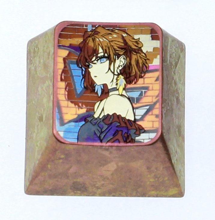 Detective Conan, Anita Hailey doujin， Rabbit girl style, 1U titanium alloy personalized keycap, anime game metal carved keycap