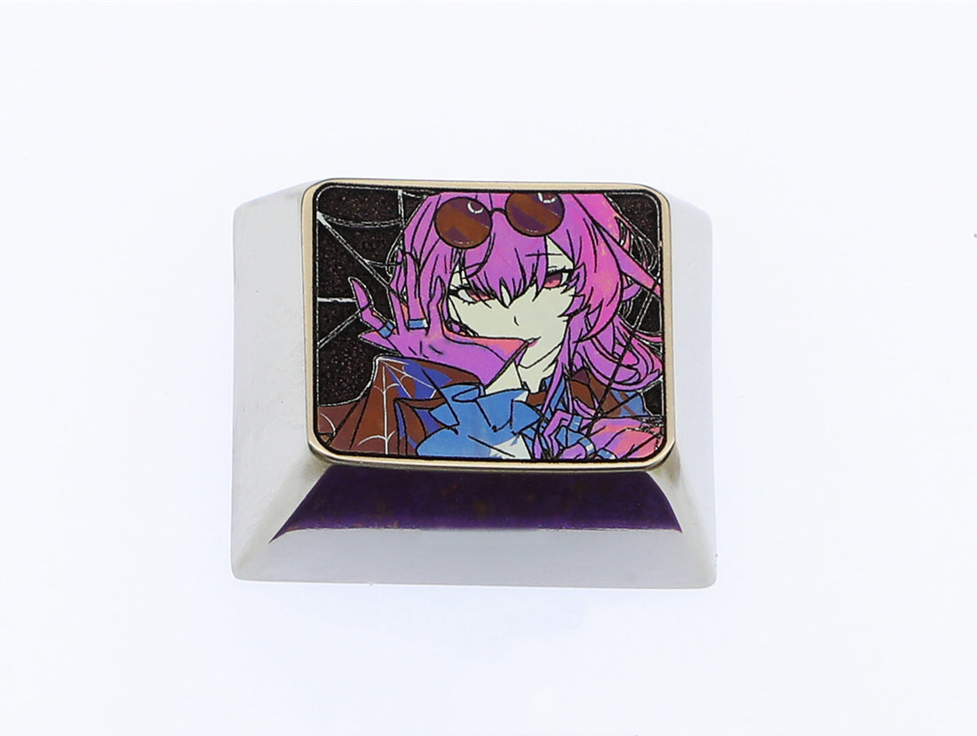 Honkai: Star Rail，Kafka, 1.25U Colored titanium alloy carved keycaps. Decorative keycaps