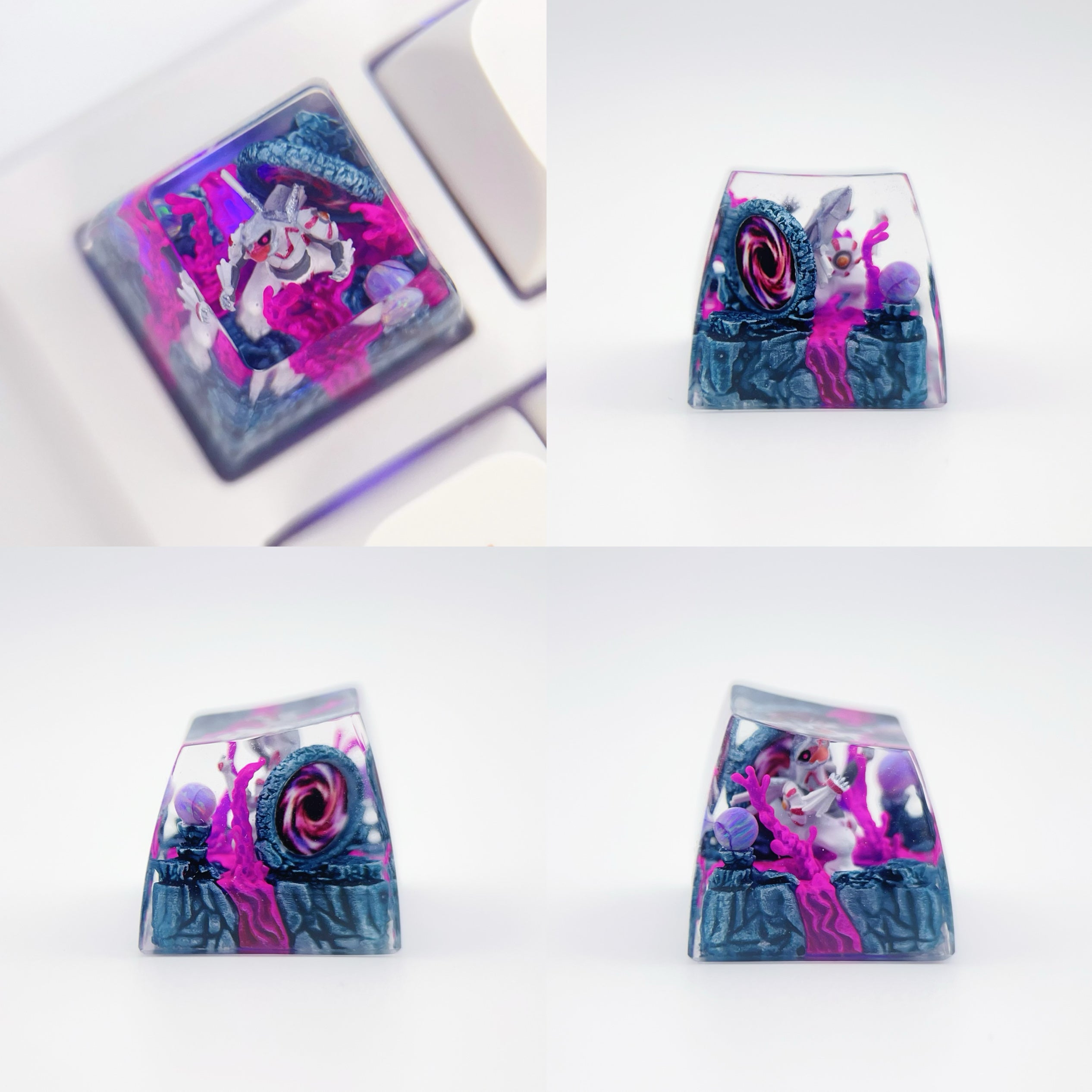 Pok é mon Mythical Beast Collection, Crystal Drops of Glue Material Artisankeycaps, Anime, Game, Culture, Creativity, Peripheral Decoration, Personalized Keycaps