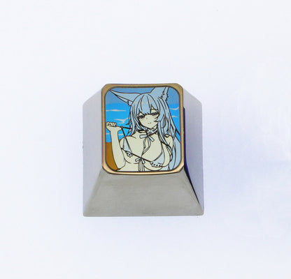 Azur Lane， Colored titanium alloy carved keycaps, mechanical keyboard decorative keycaps