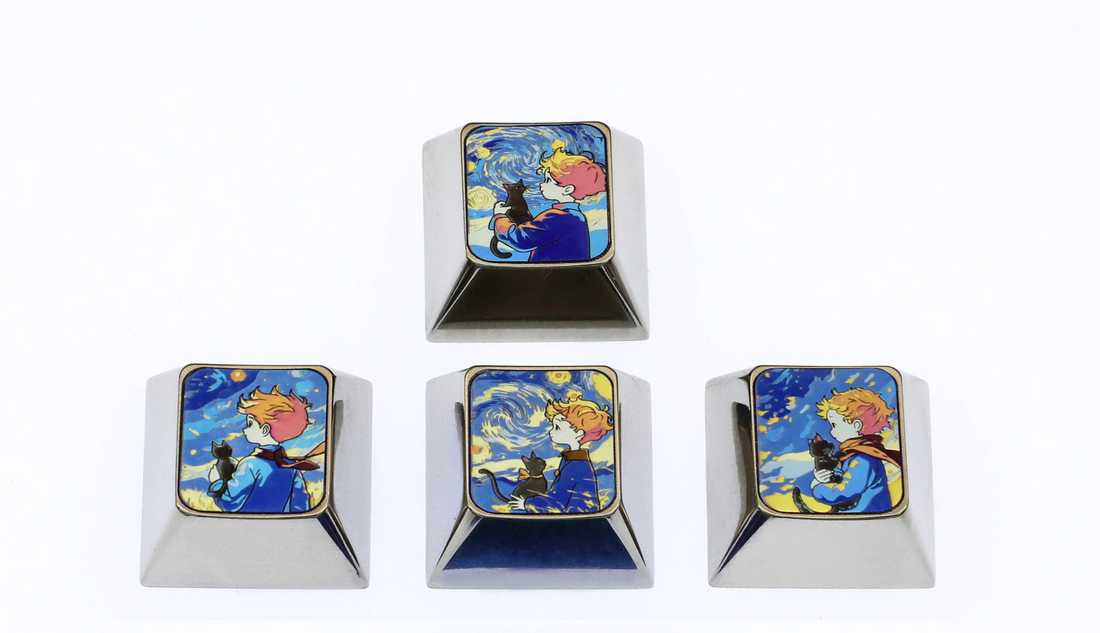 Le Petit Prince, Directional key combination set, metal personalized keycaps, creative keycaps, comic keycaps