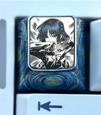 Bocchi The Rock! ， Yamada Ryo, 1U titanium alloy personalized keycap, anime, gaming, cultural and creative peripheral keycap