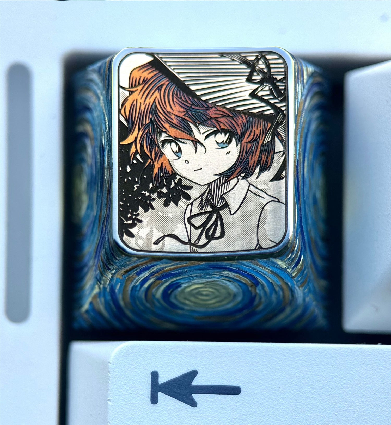 Detective Conan, Anita Hailey1U titanium alloy personalized keycaps, anime and game peripheral cultural and creative metal keycaps