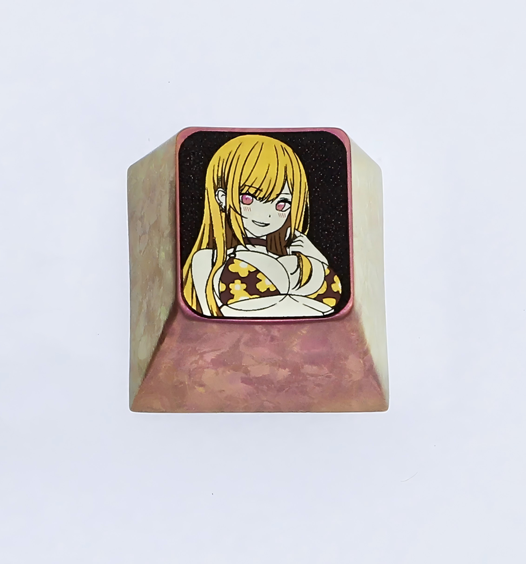 Dress Up Darling, Kitagawa Marin, titanium alloy carved personalized keycaps, decorative keycaps