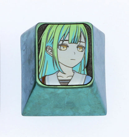 BanG Dream!， 1U titanium alloy personalized keycaps, metal decorative keycaps, keyboard art keycaps
