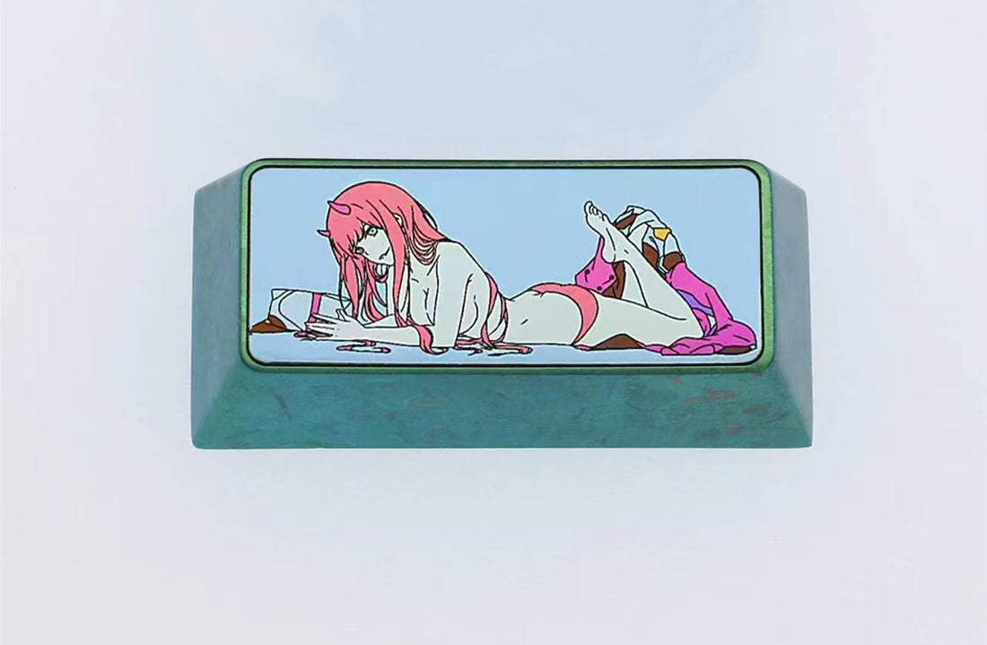 DARLING in the FRANXX 02,2U/2.25U, Colorful titanium alloy carved personalized keycaps