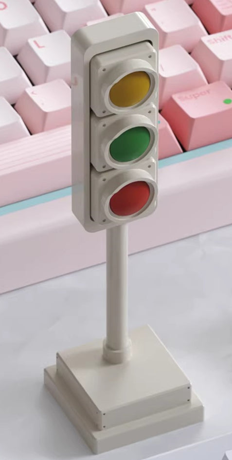 Retro traffic light design, personalized keycaps made of metal material for traffic signals, creative cultural decorative keycaps