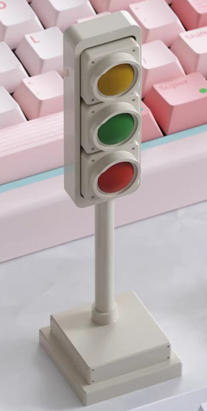 Retro traffic light design, personalized keycaps made of metal material for traffic signals, creative cultural decorative keycaps