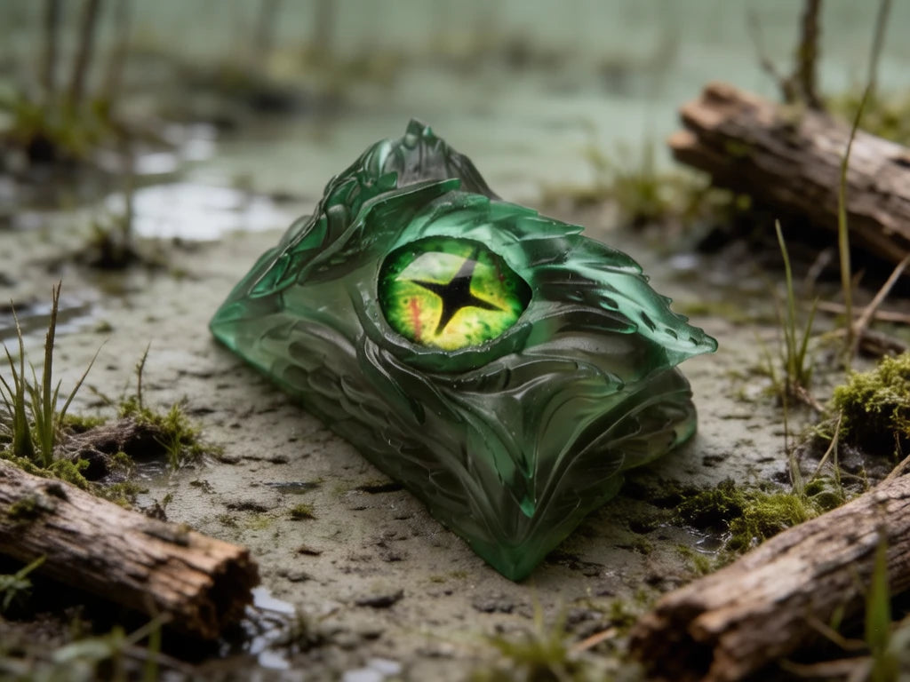 Limited time open GB，Dragon Eye multi-color resin personalized keycaps, magical and fantasy themed decorative craftsman keycaps