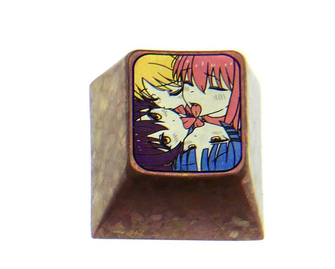 BOCCHI THE ROCK! , Member Collection 4U, 1U Titanium Alloy Personalized Keycaps, Anime Game Character Metal Carving Art Keycaps