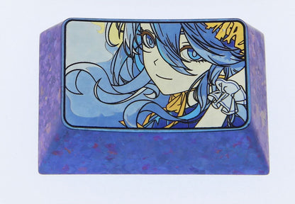 Furina, 1.5U titanium alloy personalized keycaps, metal carved art keycaps for anime and game characters