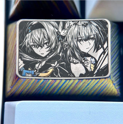 Honkai, Firefly 1.5U titanium alloy personalized keycaps, creative keycaps for anime and games, mechanical keyboard decoration replacement keycaps