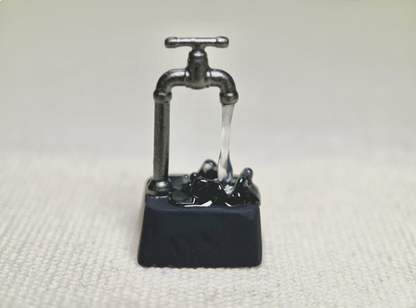 Tap water, faucet theme design, resin personalized keycaps, creative art keycaps, mechanical keyboard decorative keycaps