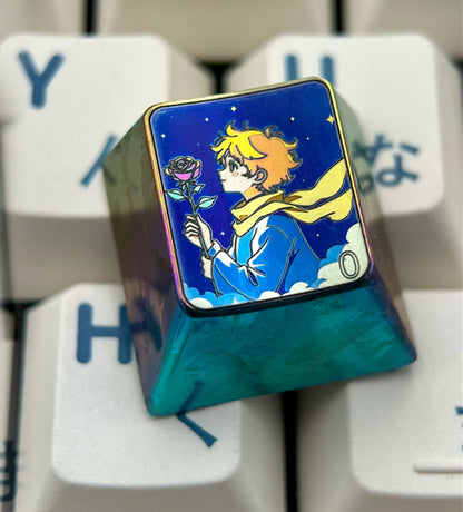 The Little Prince , 5 styles 1 U titanium alloy personalized keycaps, anime and game cultural creative keycaps, mechanical keyboard decorative keycaps
