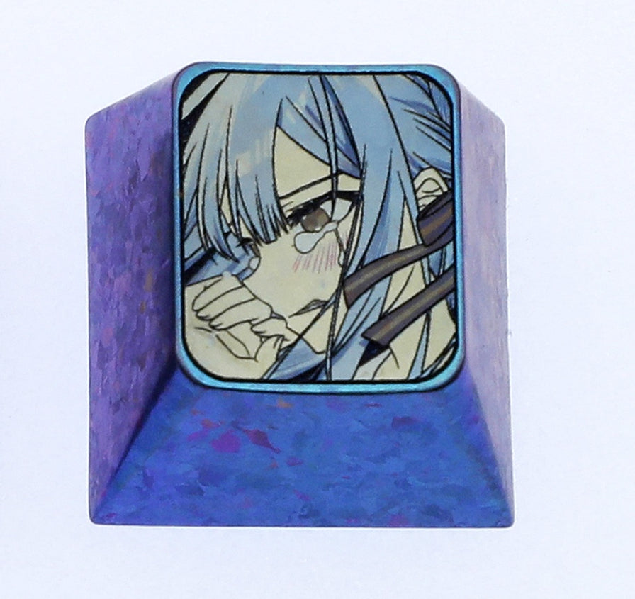 BanG Dream! Sakiko Togawa titanium alloy personalized keycaps, metal keycaps around anime and game characters