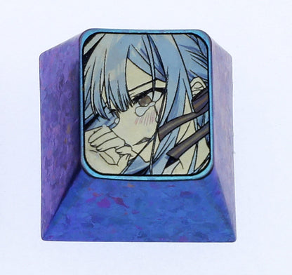 BanG Dream! Sakiko Togawa titanium alloy personalized keycaps, metal keycaps around anime and game characters