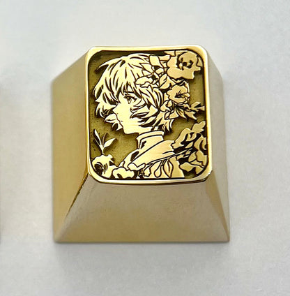 EVA brass material 1U metal personalized keycaps, cultural and creative keycaps for anime and game characters