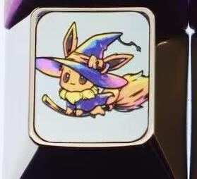 Pok é mon series, Wizard Pok é mon series, 1U titanium alloy personalized keycaps, anime cultural creative metal carving decorative keycaps