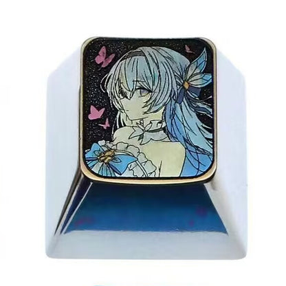 Honkai: Star Rail, Firefly, 1U titanium alloy personalized keycaps, metal decorative keycaps, game customization cultural peripheral keycaps
