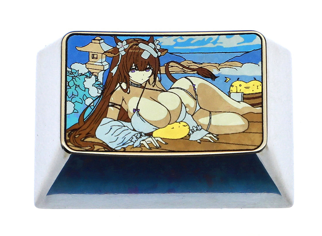 Azur Lane, IJN Kashino, 1.5U (TAB) titanium alloy personalized keycaps, anime and game metal creative keycaps