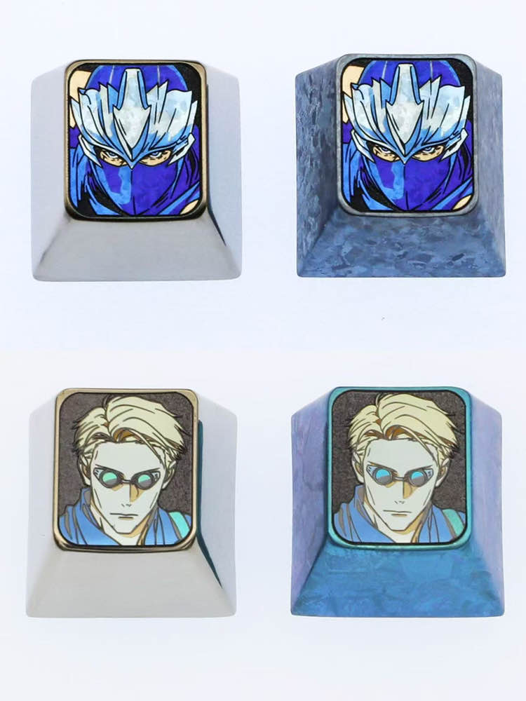 RYU HAYABUSA, Nanami Kento, 1U titanium alloy carved personalized keycaps, keyboard decorative keycaps