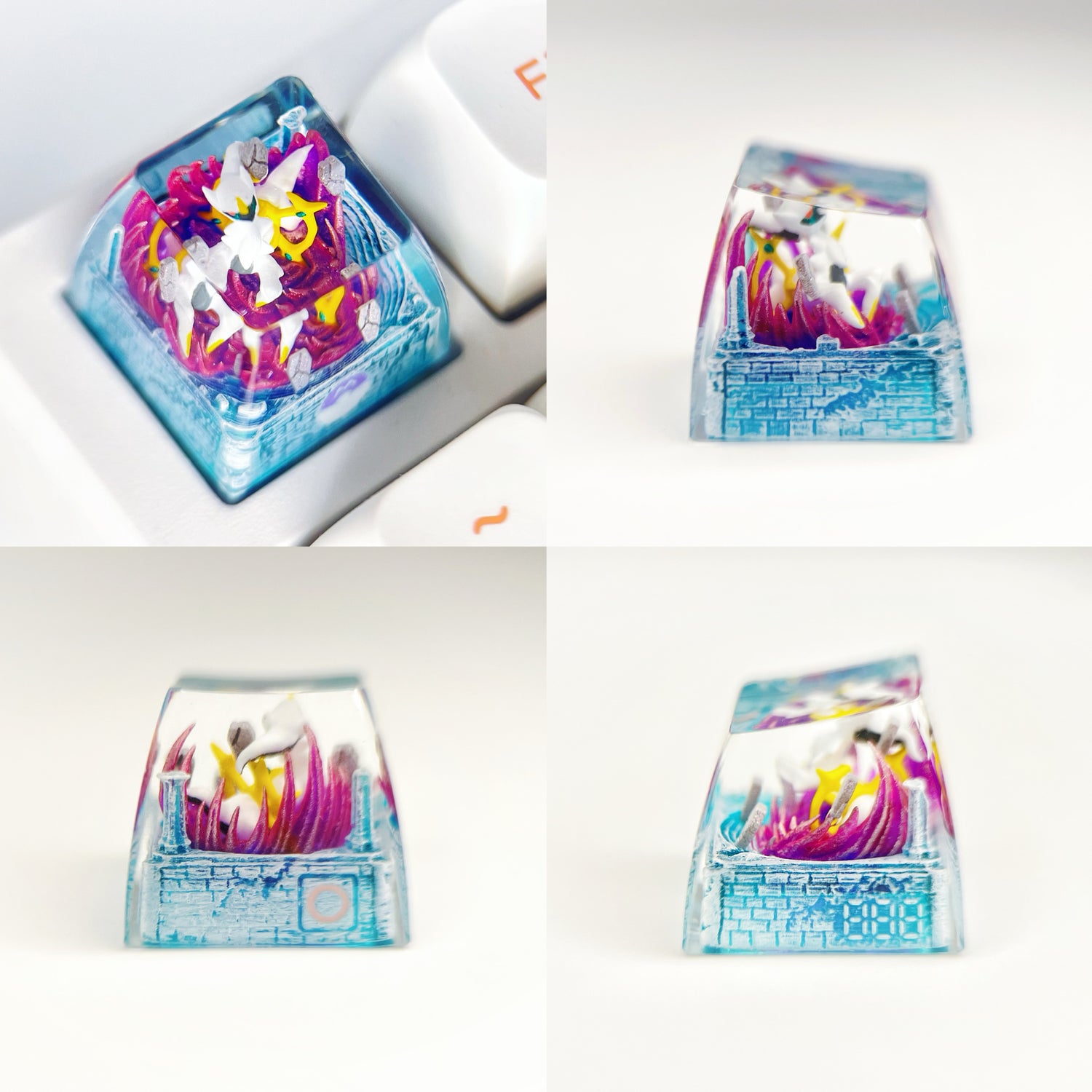 Pok é mon Mythical Beast Collection, Crystal Drops of Glue Material Artisankeycaps, Anime, Game, Culture, Creativity, Peripheral Decoration, Personalized Keycaps