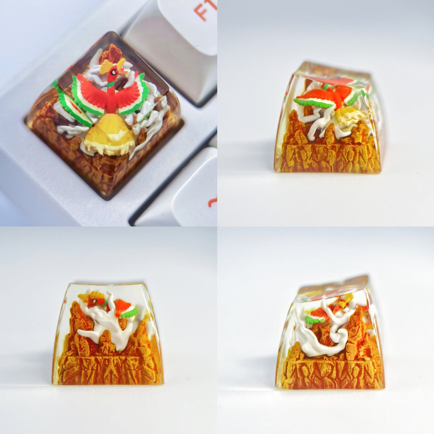 Pok é mon Mythical Beast Collection, Crystal Drops of Glue Material Artisankeycaps, Anime, Game, Culture, Creativity, Peripheral Decoration, Personalized Keycaps
