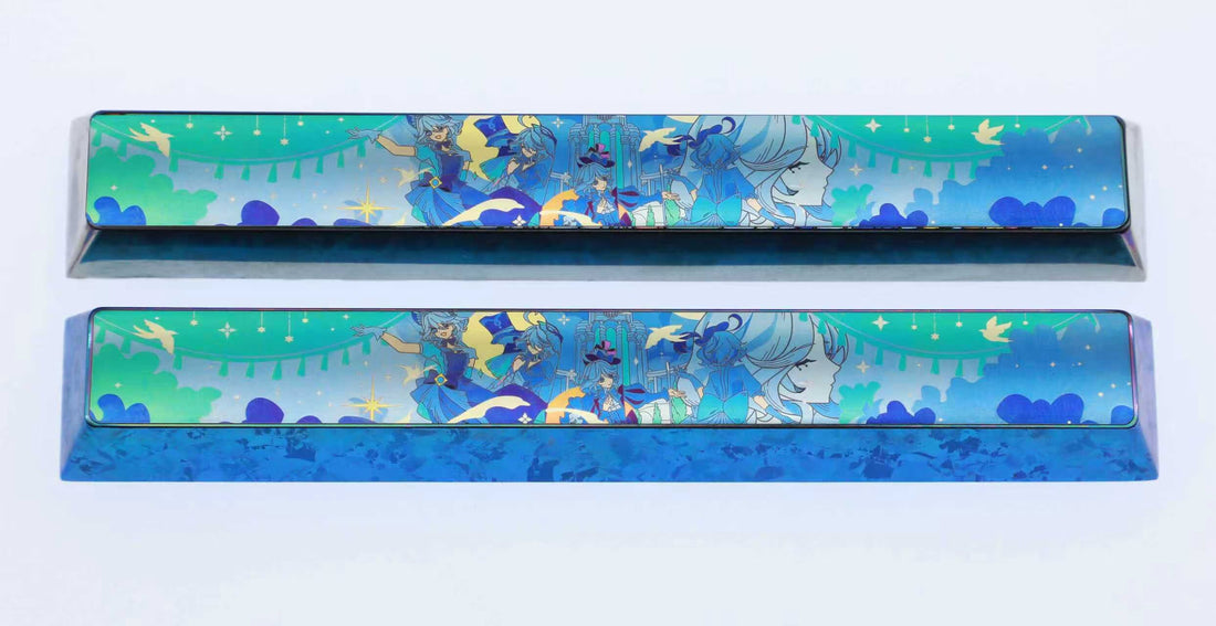 Genshin Impact, Furina, 6.25U/7U Spacebar Titanium Alloy Personalized Keycaps, Anime Game Culture Peripheral Products Mechanical Keyboard Decorative Keycaps