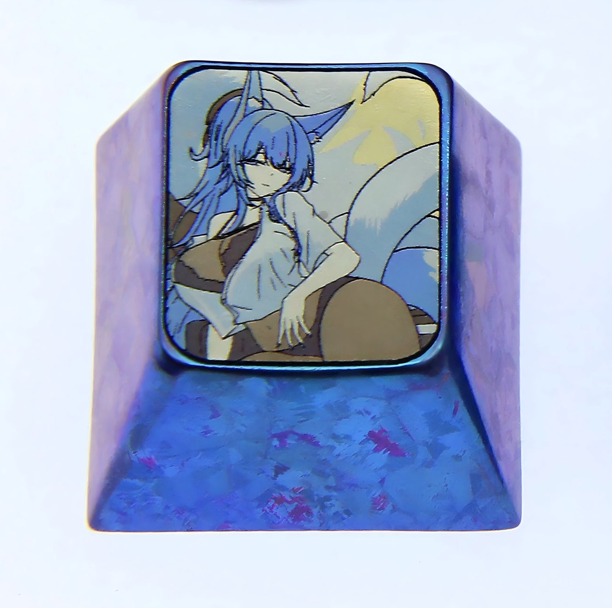 Azur Lane, 1U titanium alloy personalized keycaps, metal material anime game peripheral keycaps