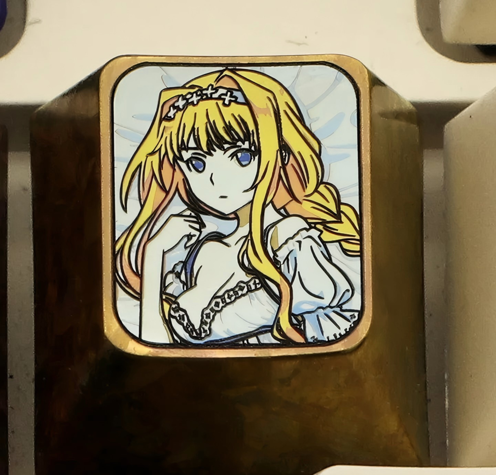 Sword Art Online，YuukiAsuna，Alice， Single piece, set collection. Titanium alloy personalized keycaps, metal peripheral keycaps for anime and game characters