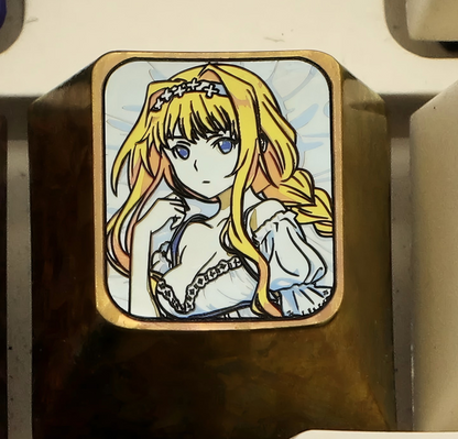 Sword Art Online，YuukiAsuna，Alice， Single piece, set collection. Titanium alloy personalized keycaps, metal peripheral keycaps for anime and game characters