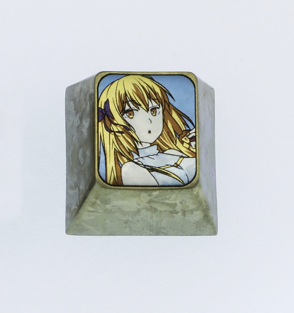 Aiz Wallenstein, titanium alloy color carved keycaps, personalized keycaps, decorative keycaps