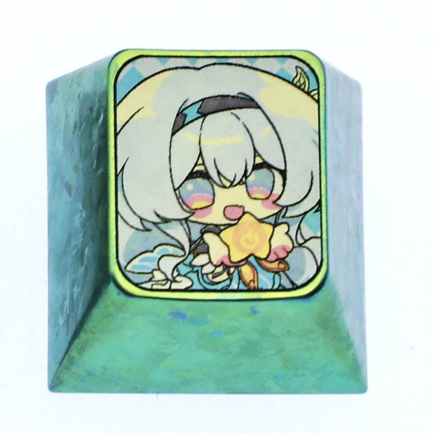 Honkai: Star Rail, Firefly, 1U cute titanium alloy personalized keycaps, metal carving art creative keycaps around anime and game characters