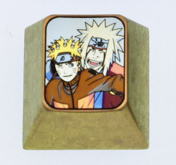 Naruto, 1U/1.75U titanium alloy metal personalized keycaps, decorative keycaps, anime character keycaps