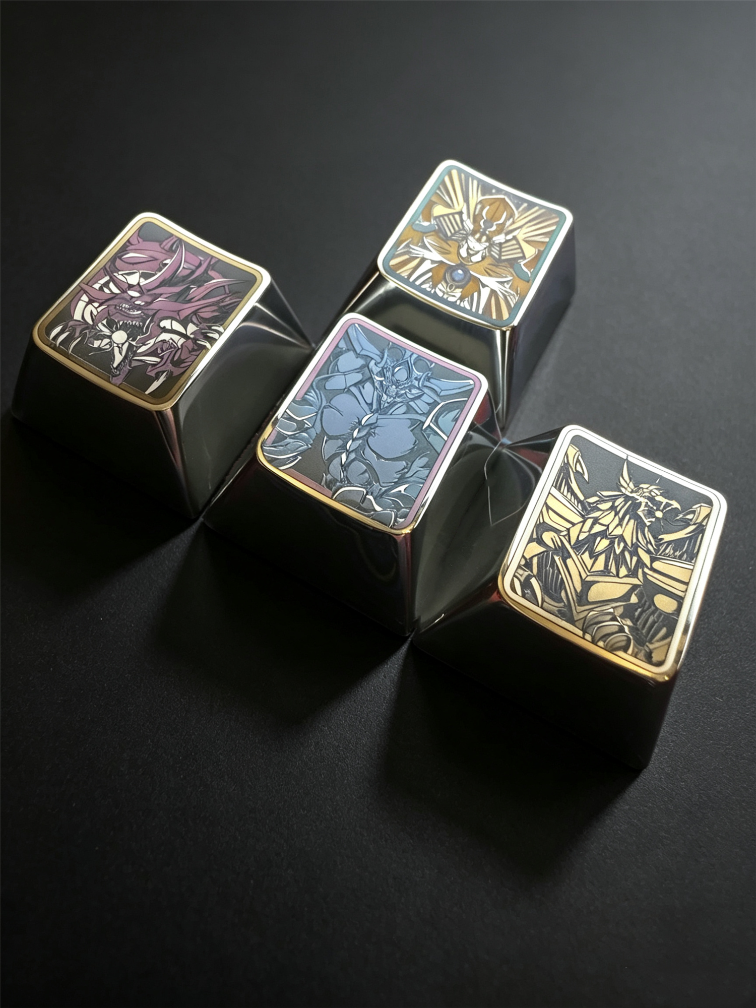 Yu-Gi-Oh! Official Card ，The God of Obelisk，1 U titanium alloy personalized keycaps, anime and game culture creative art keycaps, mechanical keyboard decorative keycaps