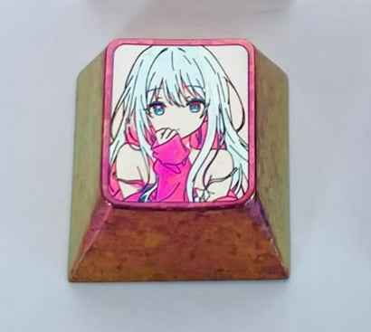 Izumi Sagiri, titanium alloy 1U color titanium alloy carved keycaps, mechanical keyboard decorative keycaps, personalized keycaps