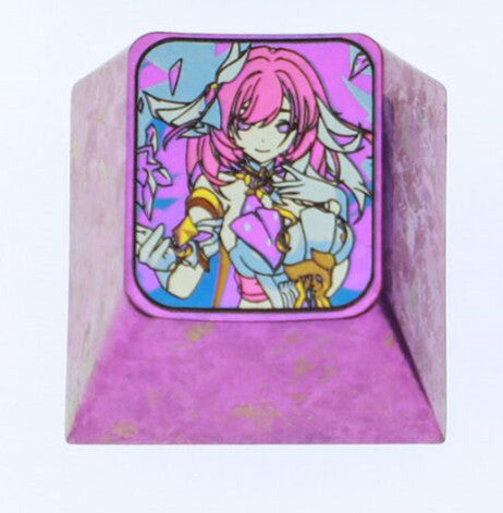 Honkai Impact 3, Elysia, 1U/1.5U/2U titanium alloy personalized keycaps, anime and game cultural and creative decorative keycaps