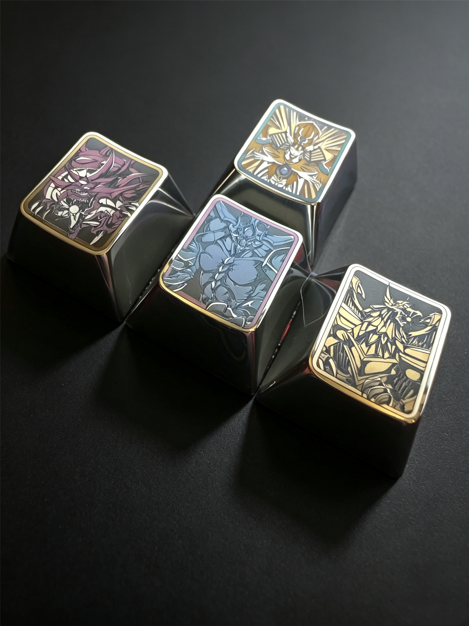 Yu-Gi-Oh! Official Card ，The God of Obelisk，1 U titanium alloy personalized keycaps, anime and game culture creative art keycaps, mechanical keyboard decorative keycaps