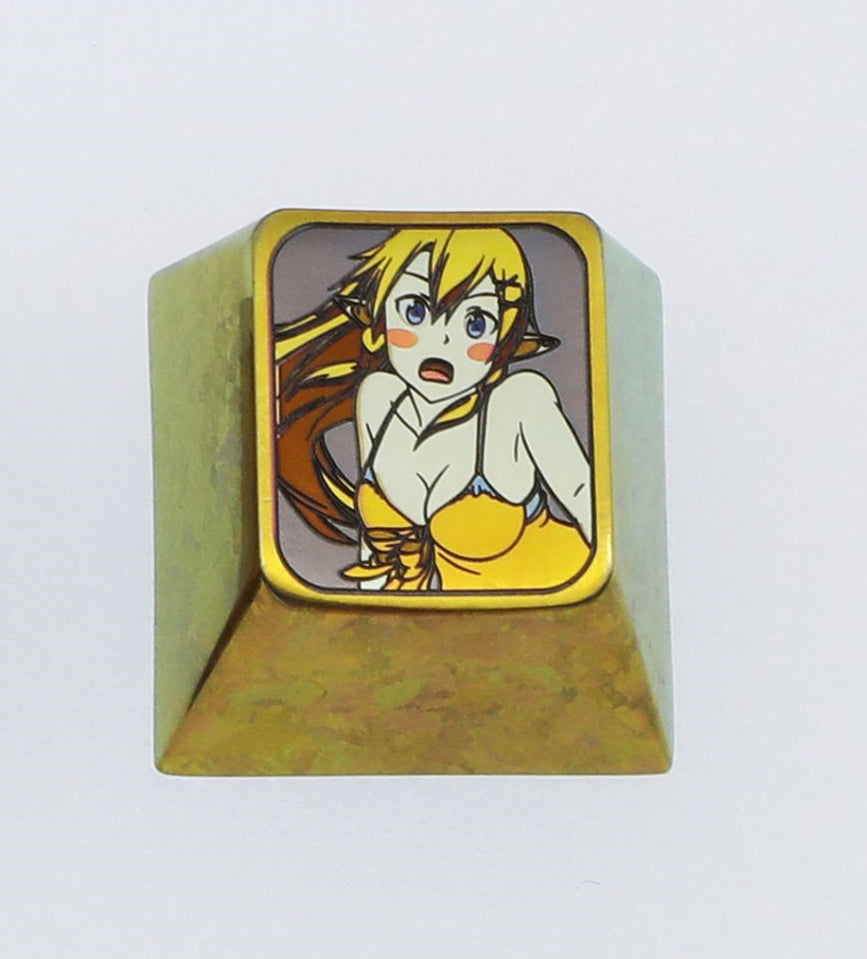 Sword Art Online，Kirigaya Suguha, titanium alloy carved keycaps, personalized keycaps.