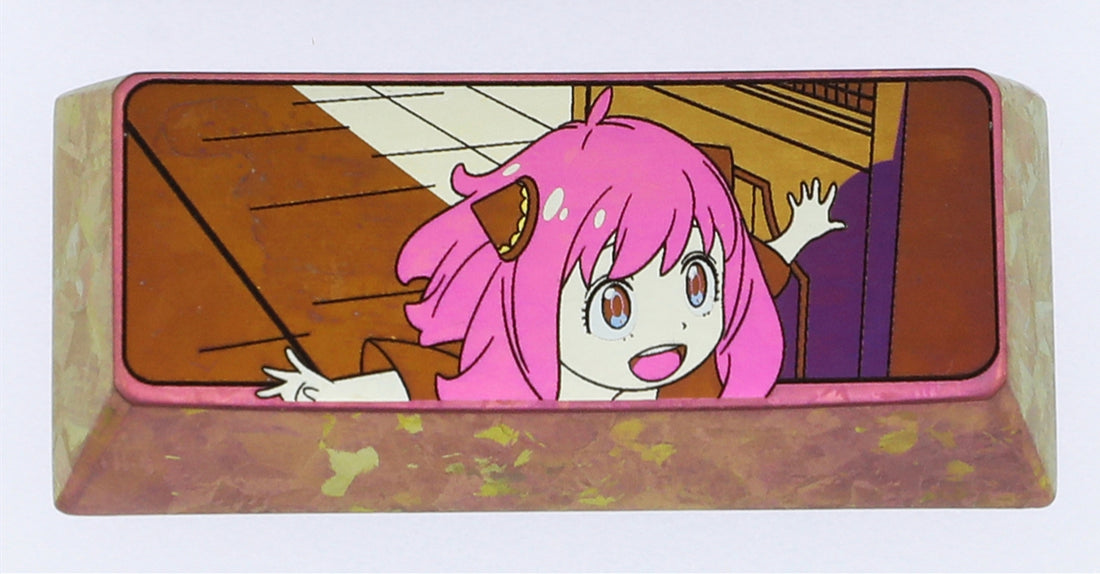 SPY × FAMILY, Anya Forger, 2.25U titanium alloy carved keycaps, personalized keycaps, keyboard decorative keycaps