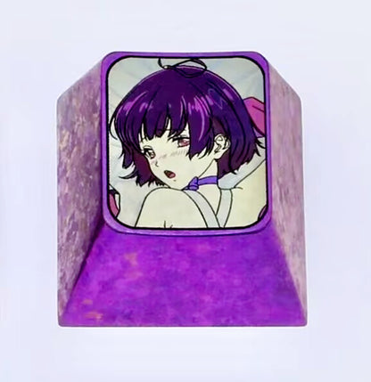 KABANERI OF THE IRON FORTRESS, 1U titanium alloy personalized keycaps, metal carved keycaps around anime and game characters