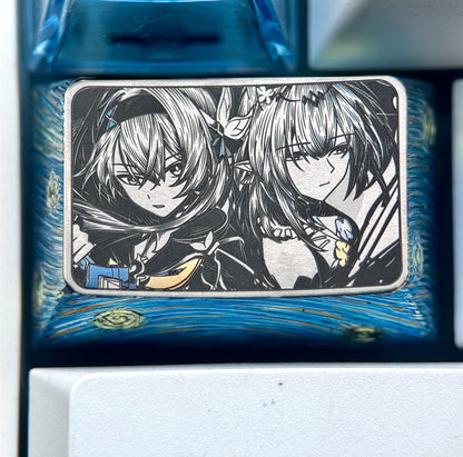 Honkai, Firefly 1.5U titanium alloy personalized keycaps, creative keycaps for anime and games, mechanical keyboard decoration replacement keycaps