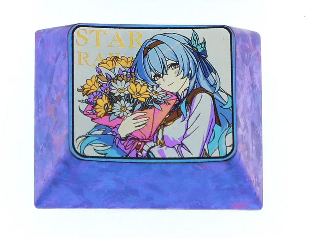 Honkai: Star Rail, Firefly, 1.25U titanium alloy metal personalized keycaps, anime and game character peripheral products, decorative keycaps.