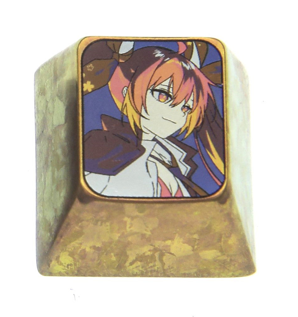 Kotori Itsuka, 1U titanium alloy personalized keycaps, rare metal keycaps around anime and game characters
