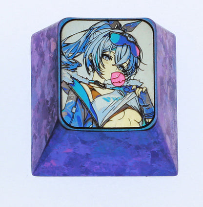 Honkai: Star Rail, Silver Wolf, 1U titanium alloy personalized keycaps, metal carved decorative keycaps for anime and games