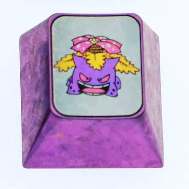 Pok é mon, mutated gengar, 1U titanium alloy personalized keycaps, anime and game culture creative art decorative keycaps