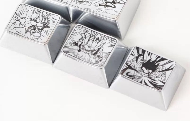 Dragon Ball Theme, Metal Personalized Keycaps, Large Key Combination, Anime Game Mechanical Keyboard Decorative Keycaps