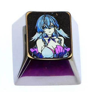 Honkai：Star Rail， Two 1U titanium alloy personalized keycaps, metal creative carved keycaps for anime and gaming peripherals